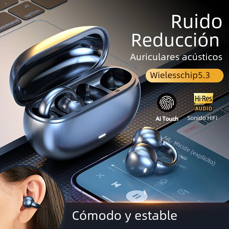 Auriculares Bluetooth de conducción ósea M55 para deporte.